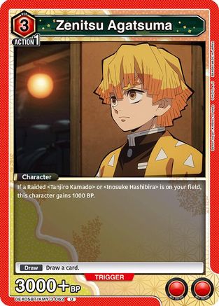 Zenitsu Agatsuma (UEX05BT/KMY-3-062) - UEX05BT Demon Slayer Kimetsu no Yaiba Vol2 - UEX05BT: Demon Slayer: Kimetsu no Yaiba Vol.2 - Card Brawlers | Quebec | Canada |