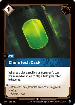 Chemtech Cask (063/221) - Spiritforged Foil - Spiritforged - Card Brawlers | Quebec | Canada |