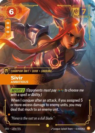 Sivir - Ambitious (Alternate Art) (120a/221) - Spiritforged Foil - Spiritforged - Card Brawlers | Quebec | Canada |