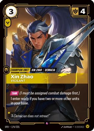 Xin Zhao - Vigilant (176/221) - Spiritforged Foil - Spiritforged - Card Brawlers | Quebec | Canada |