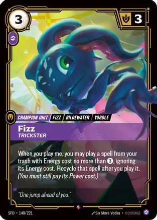 Fizz - Trickster (140/221) - Spiritforged Foil - Spiritforged - Card Brawlers | Quebec | Canada |