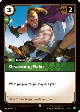 Disarming Rake (032/221) - Spiritforged Foil - Spiritforged - Card Brawlers | Quebec | Canada |