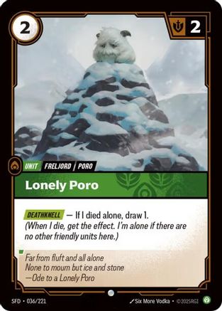 Lonely Poro (036/221) - Spiritforged - Spiritforged - Card Brawlers | Quebec | Canada |