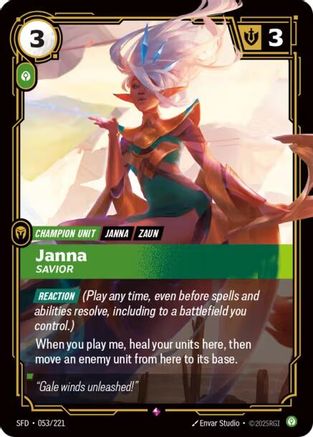 Janna - Savior (053/221) - Spiritforged Foil - Spiritforged - Card Brawlers | Quebec | Canada |