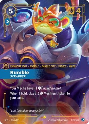 Rumble - Scrapper (Alternate Art) (089a/221) - Spiritforged Foil - Spiritforged - Card Brawlers | Quebec | Canada |