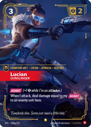 Lucian - Gunslinger (Alternate Art) (028a/221) - Spiritforged Foil - Spiritforged - Card Brawlers | Quebec | Canada |