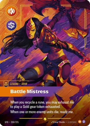 Sivir - Battle Mistress (Overnumbered) (250/221) - Spiritforged Foil - Spiritforged - Card Brawlers | Quebec | Canada |