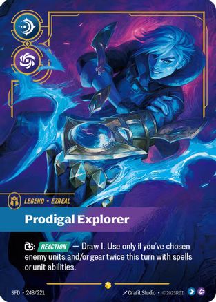 Ezreal - Prodigal Explorer (Overnumbered) (248/221) - Spiritforged Foil - Spiritforged - Card Brawlers | Quebec | Canada |