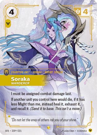 Soraka - Wanderer (Signature) (239*/221) - Spiritforged Foil - Spiritforged - Card Brawlers | Quebec | Canada |
