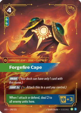 Forgefire Cape (190/221) - Spiritforged Foil - Spiritforged - Card Brawlers | Quebec | Canada |