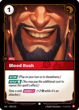 Blood Rush (003/221) - Spiritforged Foil - Spiritforged - Card Brawlers | Quebec | Canada |