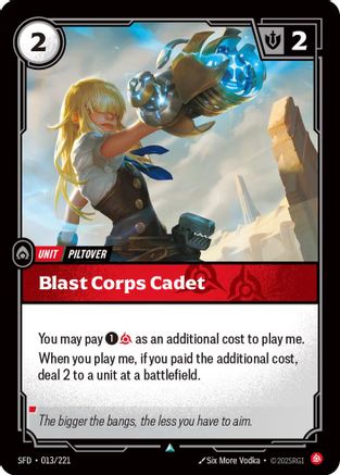 Blast Corps Cadet (013/221) - Spiritforged - Spiritforged - Card Brawlers | Quebec | Canada |