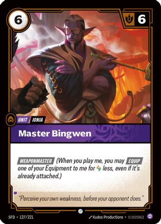 Master Bingwen (127/221) - Spiritforged - Spiritforged - Card Brawlers | Quebec | Canada |