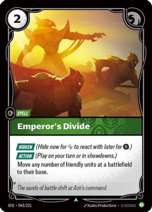 Emperor's Divide (043/221) - Spiritforged Foil - Spiritforged - Card Brawlers | Quebec | Canada |