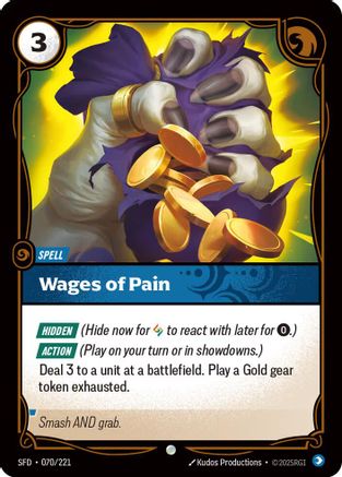 Wages of Pain (070/221) - Spiritforged Foil - Spiritforged - Card Brawlers | Quebec | Canada |