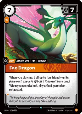 Fae Dragon (101/221) - Spiritforged Foil - Spiritforged - Card Brawlers | Quebec | Canada |