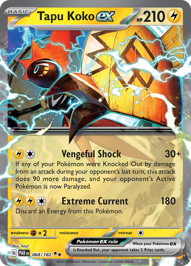 Tapu Koko ex (068/182) [Scarlet & Violet: Paradox Rift] - Pokémon - Card Brawlers | Quebec | Canada |