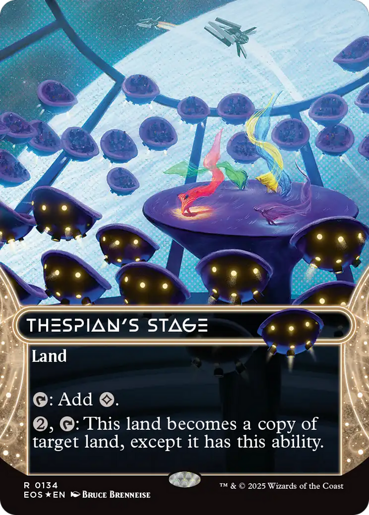 Thespian's Stage (0134) (Borderless) (Galaxy Foil) [Edge of Eternities: Stellar Sights] - Magic: The Gathering - Card Brawlers | Quebec | Canada |