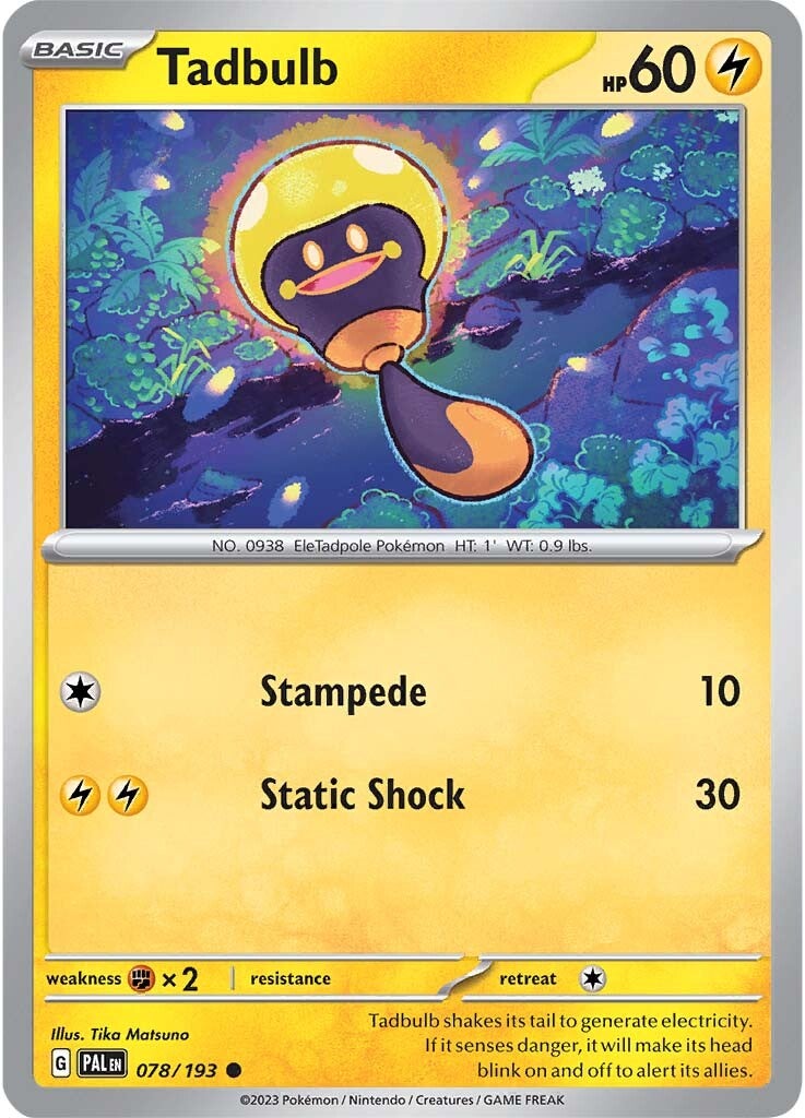Tadbulb (078/193) [Scarlet & Violet: Paldea Evolved] - Pokémon - Card Brawlers | Quebec | Canada |