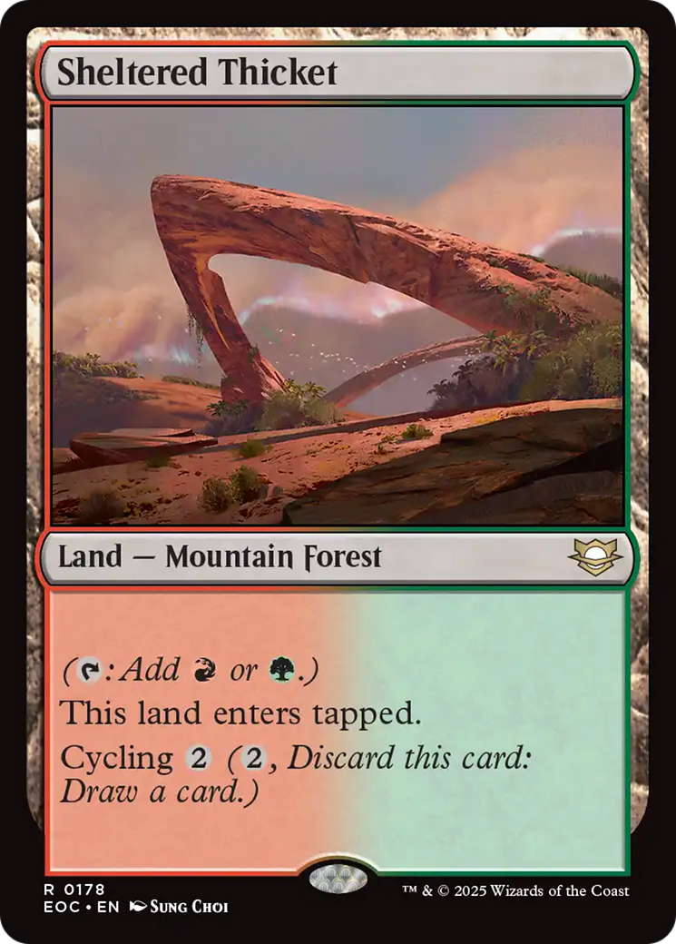 Sheltered Thicket [Edge of Eternities Commander] - Magic: The Gathering - Card Brawlers | Quebec | Canada |