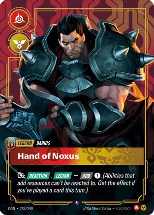 Darius - Hand of Noxus (Metal) (253/298) - Riftbound Organized Play Promotional Cards Foil - Riftbound Organized Play Promotional Cards - Card Brawlers | Quebec | Canada |