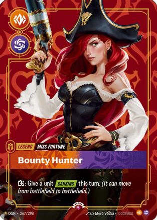 Miss Fortune - Bounty Hunter (Metal) (267/298) - Riftbound Organized Play Promotional Cards Foil - Riftbound Organized Play Promotional Cards - Card Brawlers | Quebec | Canada |