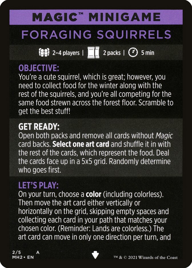Foraging Squirrels (Magic Minigame) [Modern Horizons 2 Minigame] - Magic: The Gathering - Card Brawlers | Quebec | Canada |