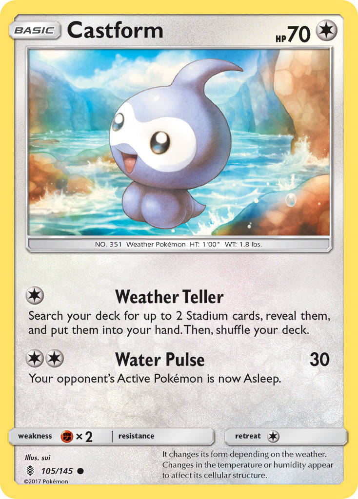 Castform (105/145) [Sun & Moon: Guardians Rising] - Pokémon - Card Brawlers | Quebec | Canada |
