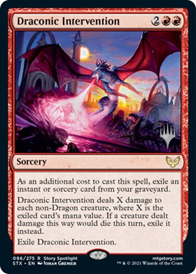 Draconic Intervention (Promo Pack) [Strixhaven: School of Mages Promos] - Magic: The Gathering - Card Brawlers | Quebec | Canada |