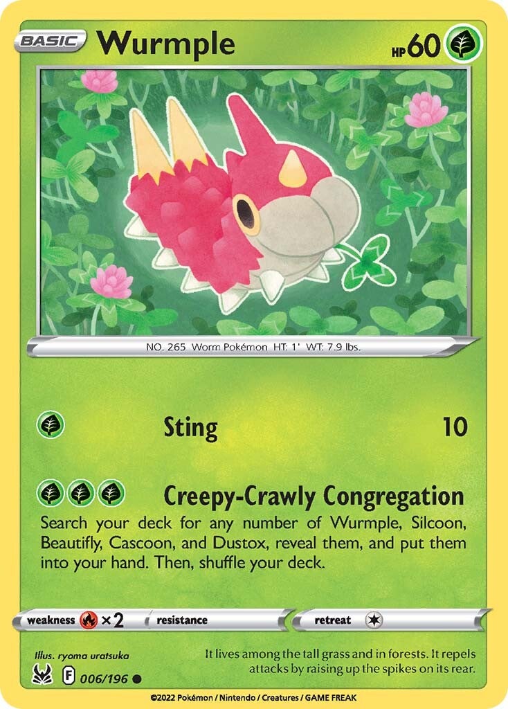 Wurmple (006/196) [Sword & Shield: Lost Origin] - Pokémon - Card Brawlers | Quebec | Canada |