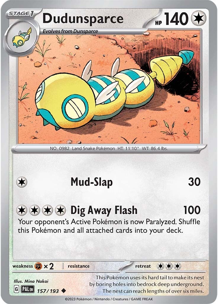 Dudunsparce (157/193) [Scarlet & Violet: Paldea Evolved] - Pokémon - Card Brawlers | Quebec | Canada |