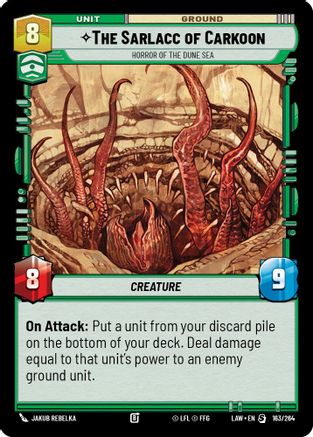 The Sarlacc of Carkoon - Horror of the Dune Sea (163/264) - A Lawless Time - A Lawless Time - Card Brawlers | Quebec | Canada |