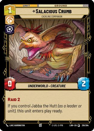 Salacious Crumb - Cackling Companion (210/264) - A Lawless Time - A Lawless Time - Card Brawlers | Quebec | Canada |