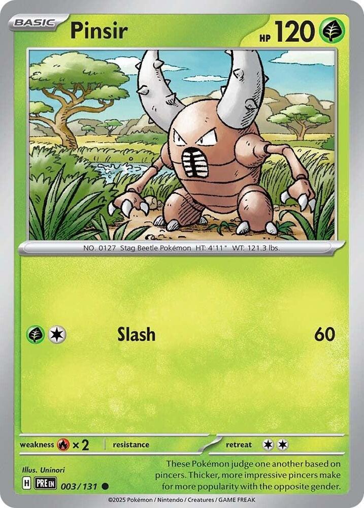 Pinsir (003/131) [Scarlet & Violet: Prismatic Evolutions] - Pokémon - Card Brawlers | Quebec | Canada |