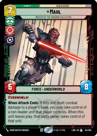 Maul - Master of the Shadow Collective (54/264) - A Lawless Time - A Lawless Time - Card Brawlers | Quebec | Canada |