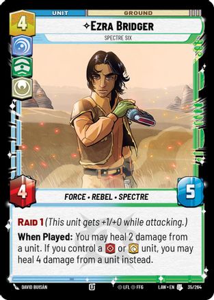 Ezra Bridger - Spectre Six (35/264) - A Lawless Time - A Lawless Time - Card Brawlers | Quebec | Canada |