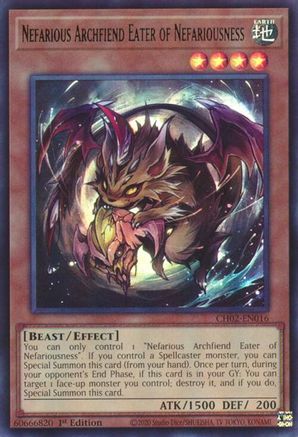 Nefarious Archfiend Eater of Nefariousness [CH02-EN016] Ultra Rare - THE CHRONICLES DECK: Spirit Charmers (All-Foil Edition) - Card Brawlers | Quebec | Canada |