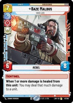 Baze Malbus - Good Luck (47/264) - A Lawless Time - A Lawless Time - Card Brawlers | Quebec | Canada |