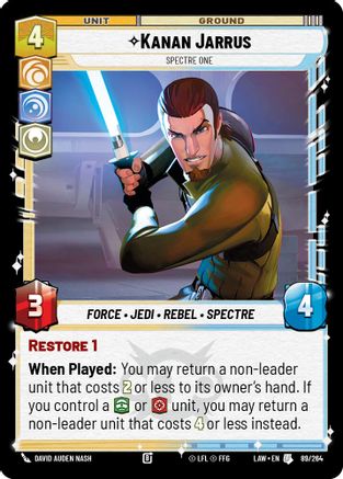 Kanan Jarrus - Spectre One (89/264) - A Lawless Time - A Lawless Time - Card Brawlers | Quebec | Canada |