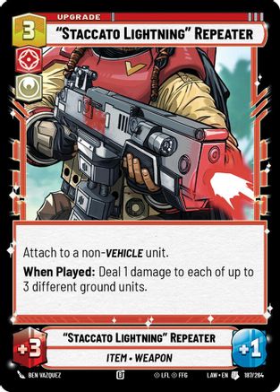 "Staccato Lightning" Repeater (187/264) - A Lawless Time - A Lawless Time - Card Brawlers | Quebec | Canada |