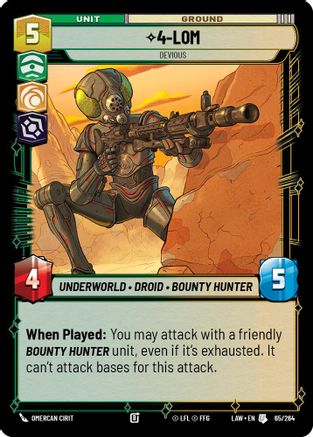 4-LOM - Devious (65/264) - A Lawless Time - A Lawless Time - Card Brawlers | Quebec | Canada |