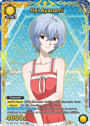 Rei Ayanami (002) (C*) (UE15BT/EVA-1-002) - UE15BT Evangelion New Theatrical Edition Foil - UE15BT: Evangelion: New Theatrical Edition - Card Brawlers | Quebec | Canada |