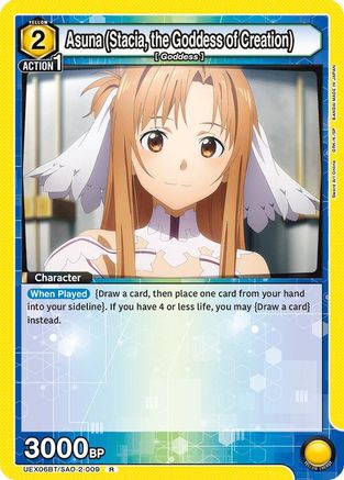 Asuna (Stacia, the Goddess of Creation) (UEX06BT/SAO-2-009) - UEX06BT Sword Art Online Vol2 Foil - UEX06BT: Sword Art Online Vol.2 - Card Brawlers | Quebec | Canada |