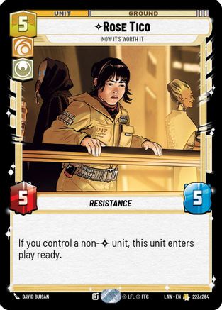 Rose Tico - Now It's Worth It (223/264) - A Lawless Time - A Lawless Time - Card Brawlers | Quebec | Canada |