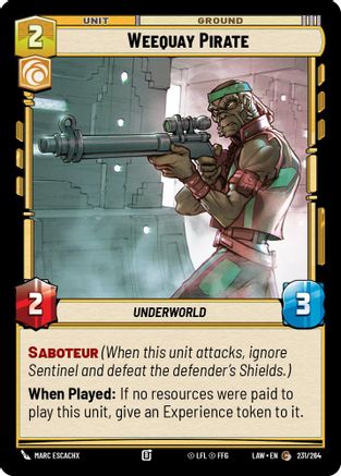Weequay Pirate (231/264) - A Lawless Time - A Lawless Time - Card Brawlers | Quebec | Canada |