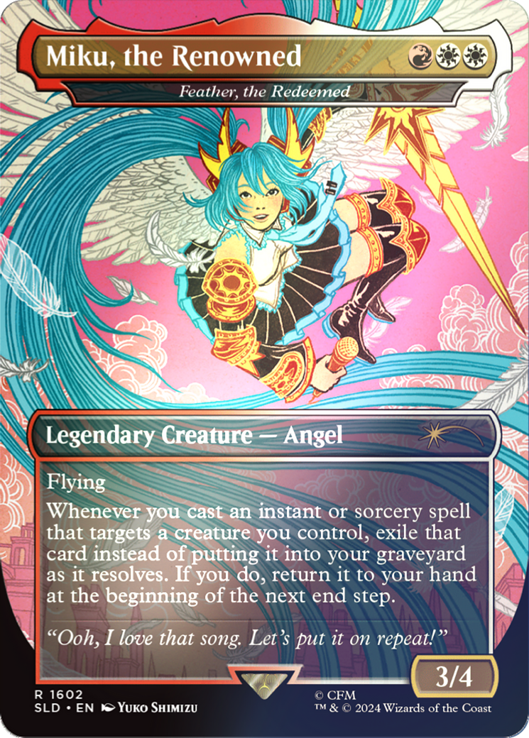 Miku, the Renowned - Feather, the Redeemed (Rainbow Foil) [Secret Lair Drop Series] - Magic: The Gathering - Card Brawlers | Quebec | Canada |