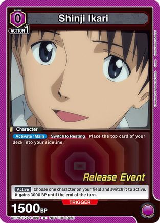Shinji Ikari (028) (UEPR/EVA-1-028) - UE15BT Evangelion New Theatrical Edition Release Event Cards - UE15BT: Evangelion: New Theatrical Edition Release Event Cards - Card Brawlers | Quebec | Canada |