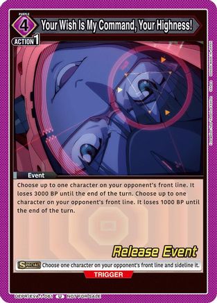 Your Wish Is My Command, Your Highness! (UEPR/EVA-1-061) - UE15BT Evangelion New Theatrical Edition Release Event Cards - UE15BT: Evangelion: New Theatrical Edition Release Event Cards - Card Brawlers | Quebec | Canada |