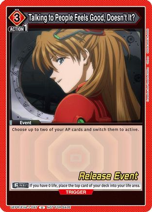 Talking to People Feels Good, Doesn't It? (UEPR/EVA-1-097) - UE15BT Evangelion New Theatrical Edition Release Event Cards - UE15BT: Evangelion: New Theatrical Edition Release Event Cards - Card Brawlers | Quebec | Canada |