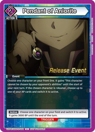 Pendant of Aniorite (UEPR/SAO-2-058) - UEX06BT Sword Art Online Vol2 Release Event Cards - UEX06BT: Sword Art Online Vol.2 Release Event Cards - Card Brawlers | Quebec | Canada |